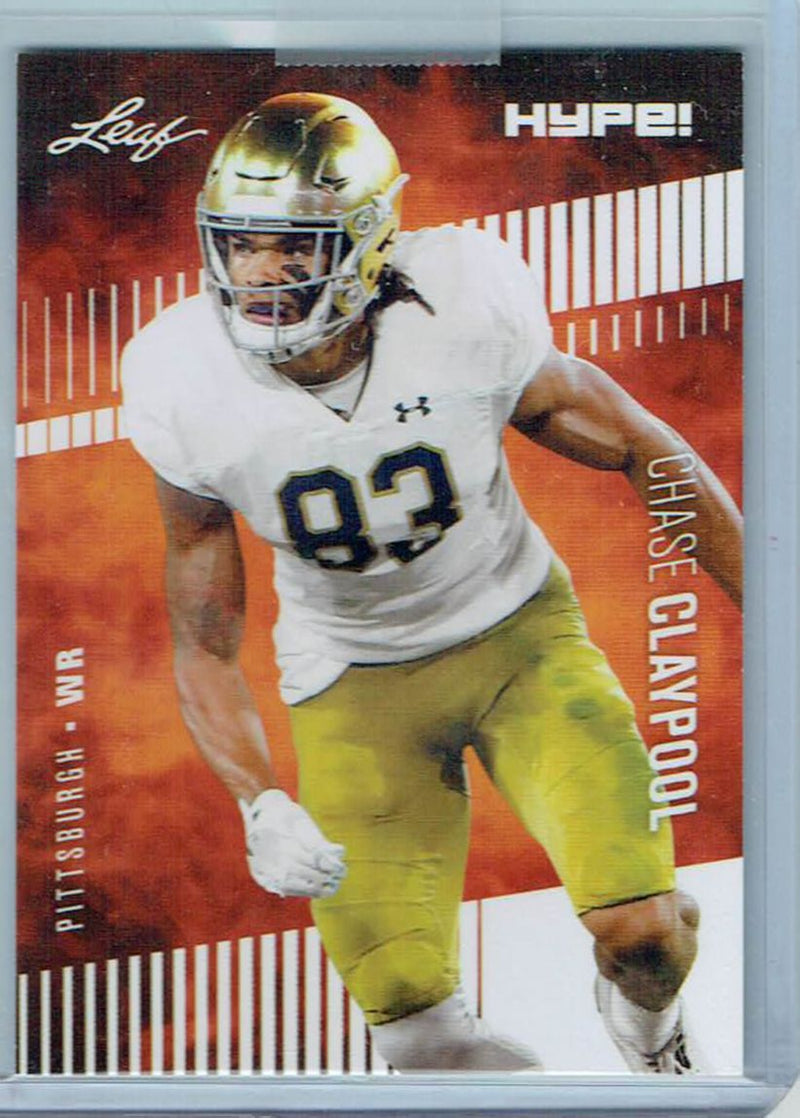 Mint Chase Claypool 2020 Leaf HYPE #40 Only 5000 Made Rare Rookie Card