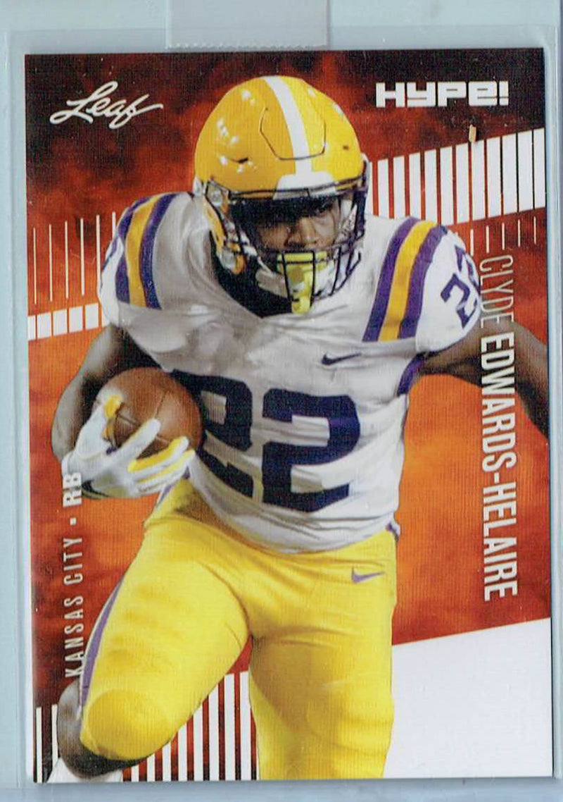 Mint Clyde Edwards 2020 Leaf HYPE #36 Only 5000 Made Rare Rookie Card
