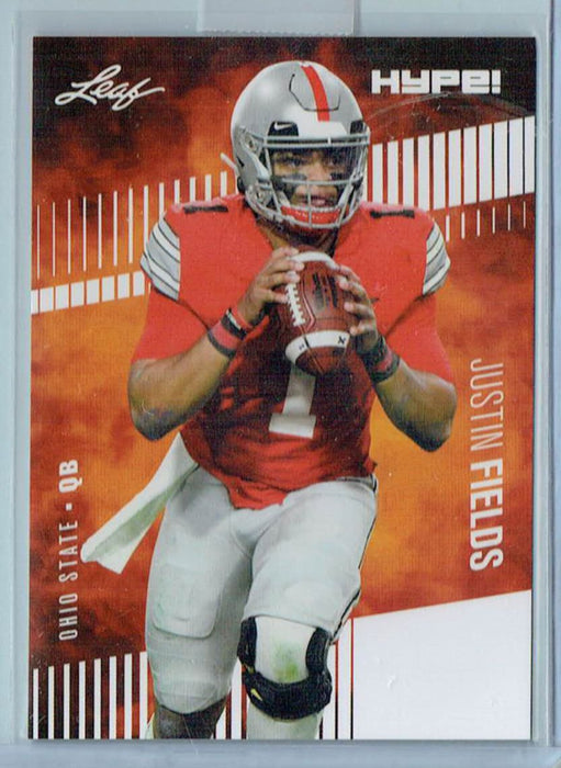 Mint Justin Fields 2021 Leaf HYPE! #50 Only 5000 Made! Rare Rookie Card