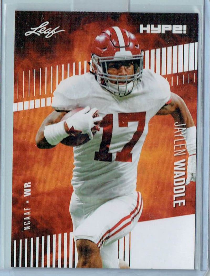 Mint Jaylen Waddle 2021 Leaf HYPE! #62 Only 5000 Made! Rare Rookie Card