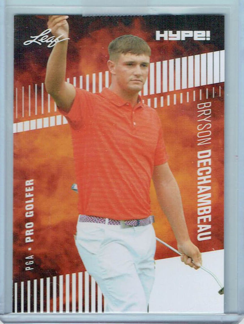 Mint Bryson Dechambeau 2021 Leaf HYPE #64a Only 5000 Made Rare Rookie Card