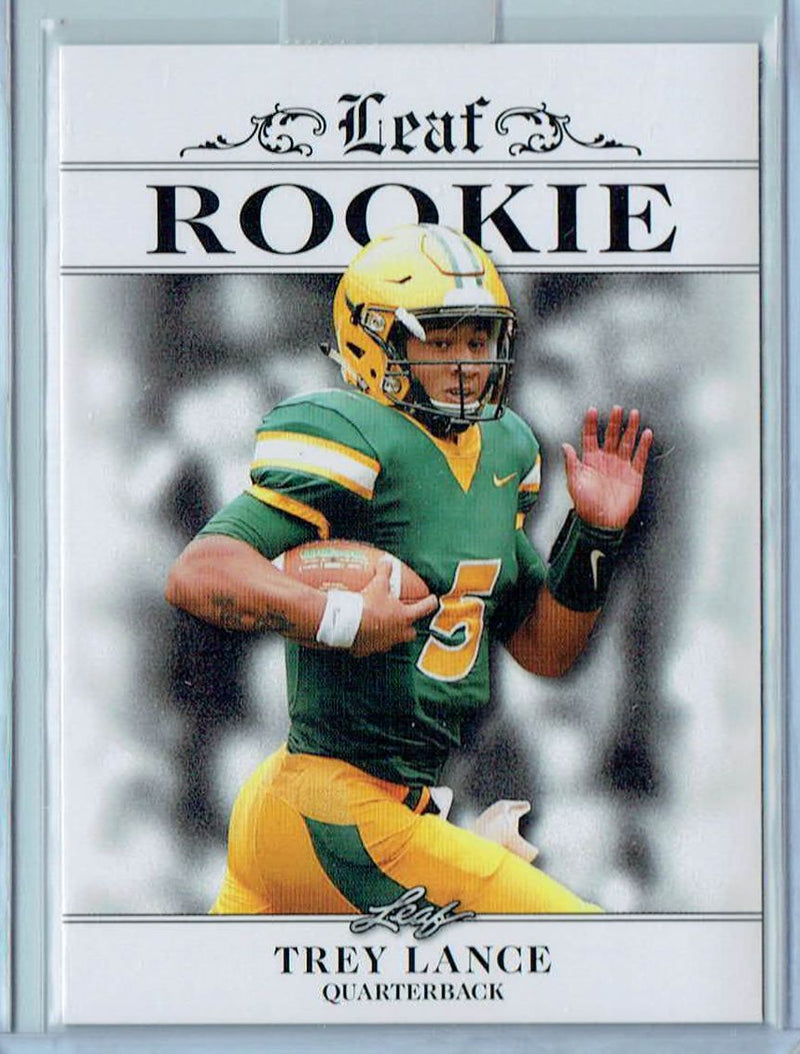 Mint Trey Lance 2021 Leaf Exclusive #4 Only 5000 Made Rare Rookie Card