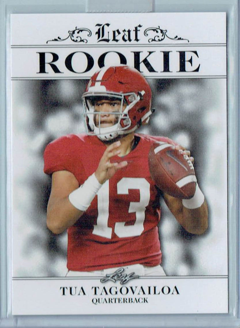 Mint Tua Tagovailoa 2020 Leaf Exclusive #5 Only 5000 Made Rare Rookie Card