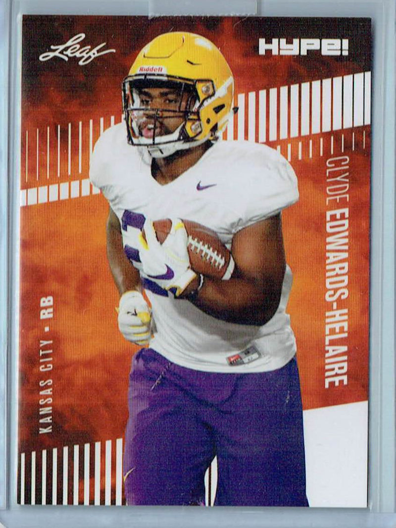 Mint Clyde Edwards 2020 Leaf HYPE #36a Only 5000 Made Rare Rookie Card