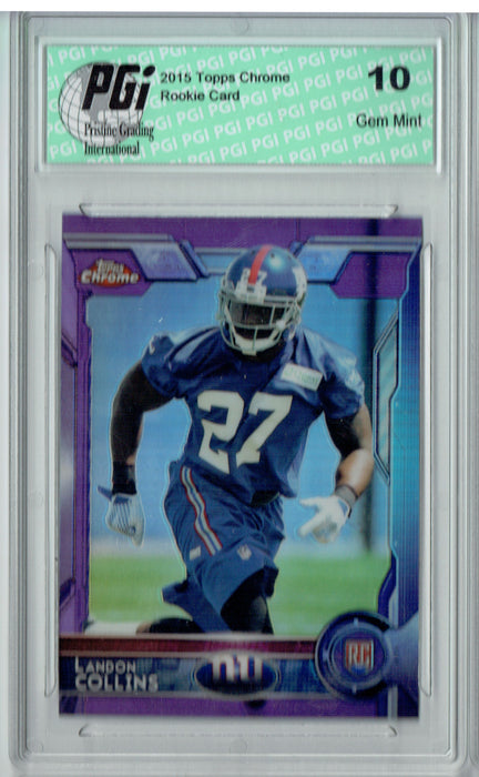 Landon Collins 2015 Topps Chrome #118 Purple Refractor Rookie Card PGI 10