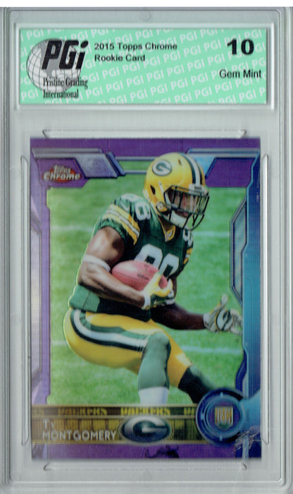 Ty Montgomery 2015 Topps Chrome #119 Purple Refractor Rookie Card PGI 10