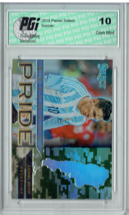 Lionel Messi 2015 Select Pride #2 Camo 249 Made Card PGI 10