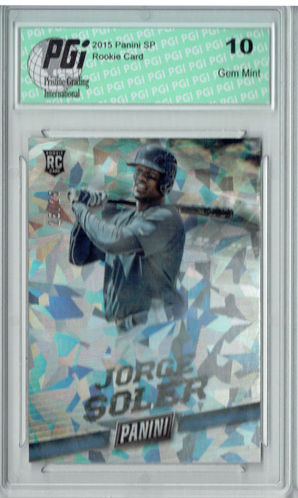 Jorge Soler 2015 Panini Cracked Ice #43 Only 25 Made Rookie Card PGI 10
