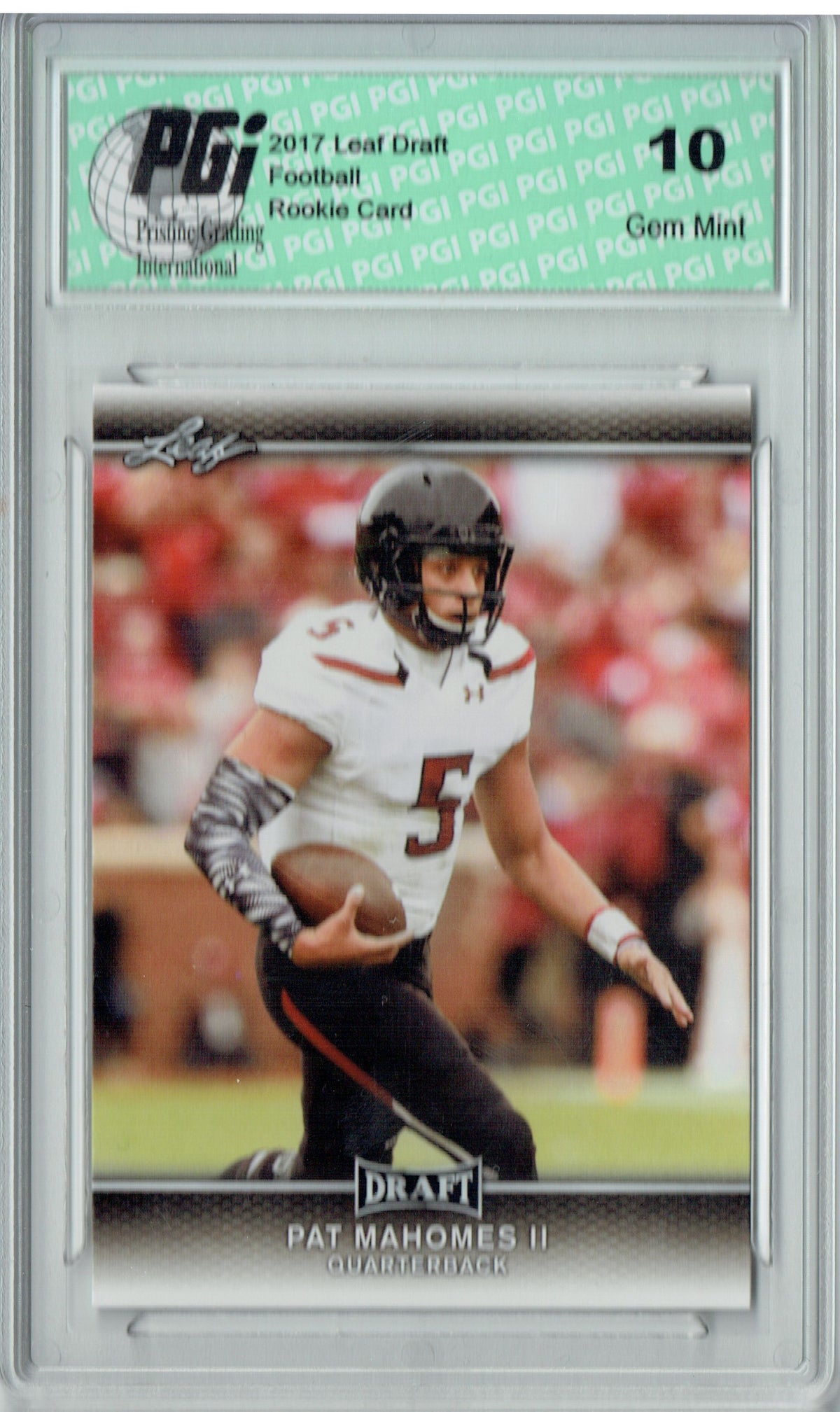 Patrick Mahomes Rookie 2017 Leaf Draft Special Release Silver #07