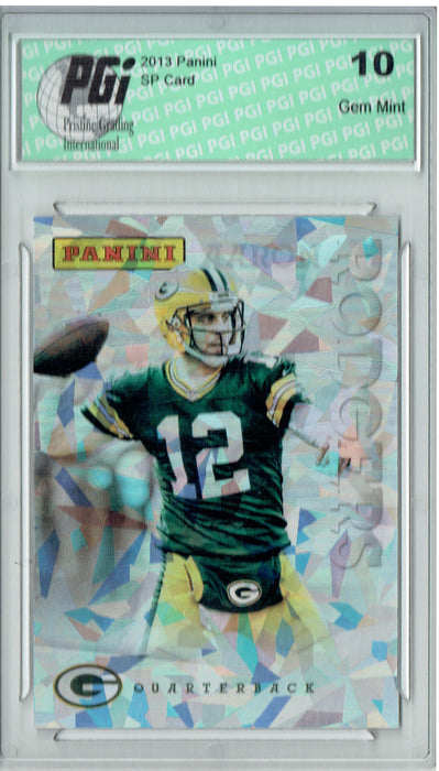 Aaron Rodgers 2013 Panini Cracked Ice #16 Only 25 Made Card PGI 10