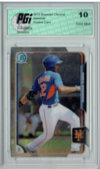 Amed Rosario 2015 Bowman Chrome #163 Rookie Card PGI 10