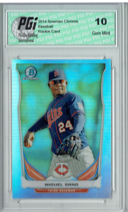 Miguel Sano 2014 Topps Chrome #CTP-2 Refractor Rookie Card PGI 10