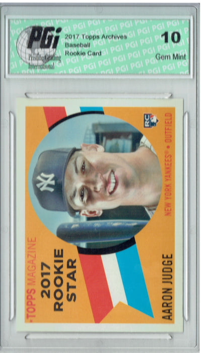 Aaron Judge 2017 Topps Archives #RS-9 1960 Throwback SP Rookie Card PGI 10