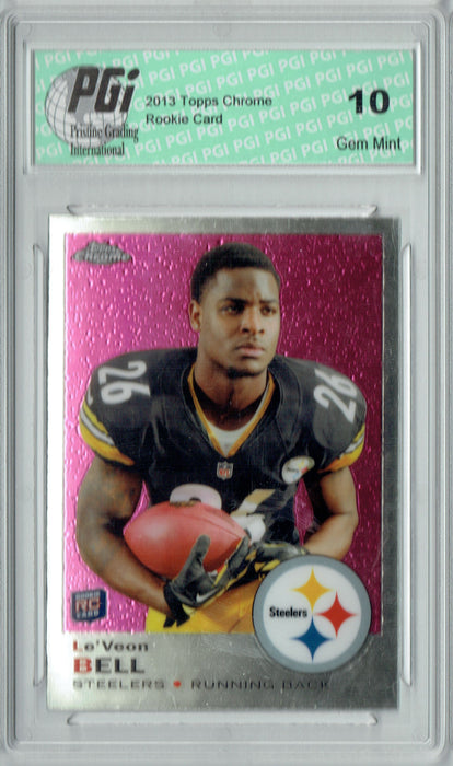 Le'veon Bell 2013 Topps Chrome #28 Throwback SP Rookie Card PGI 10