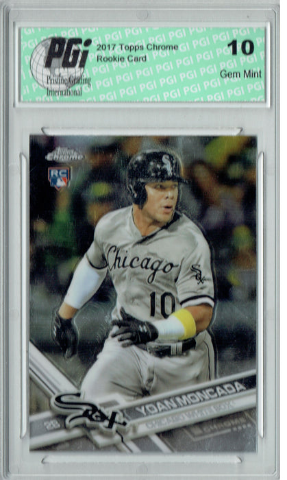 Yoan Moncada 2017 Topps Chrome #75 Rookie Card PGI 10