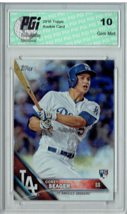 Corey Seager 2016 Topps #85 Refractor Rookie Card PGI 10