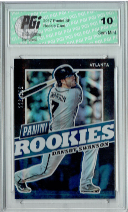 Dansby Swanson 2017 Panini SP #BB29 Only 399 Made Rookie Card PGI 10
