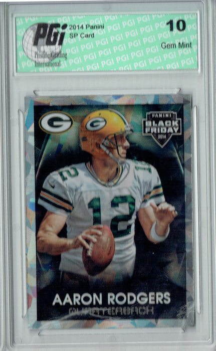 Aaron Rodgers 2014 Panini Cracked Ice #14 Only 25 Made Card PGI 10