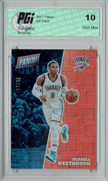 Russell Westbrook 2017 Panini Squares SP #BK17 Only 25 Made Card PGI 10
