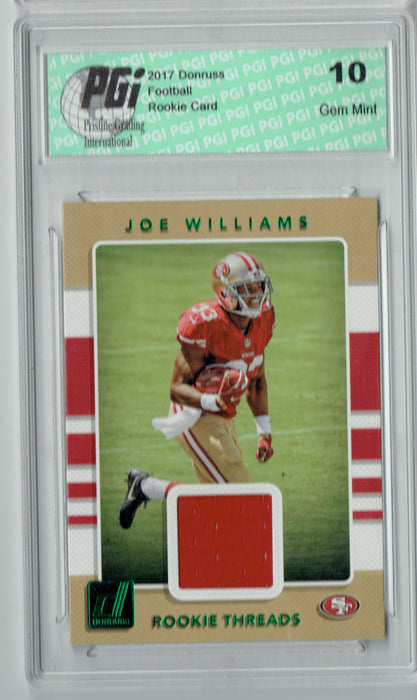 Joe Williams 2017 Donruss #34 Green Rookie Threads SP Rookie Card PGI 10