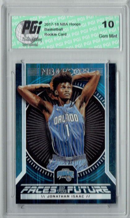 Jonathan Isaac 2017 Hoops #6 Faces of the Future SSP Rookie Card PGI 10