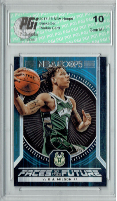 D.J. Wilson 2017 Hoops #17 Faces of the Future SSP Rookie Card PGI 10