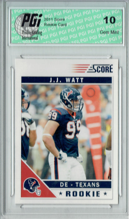 J.J. Watt 2011 Score #340 Factory Set Only SP Rookie Card PGI 10