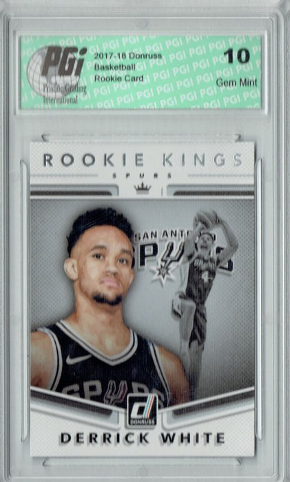 Derrick White 2017 Donruss #16 Rookie Kings SP Rookie Card PGI 10