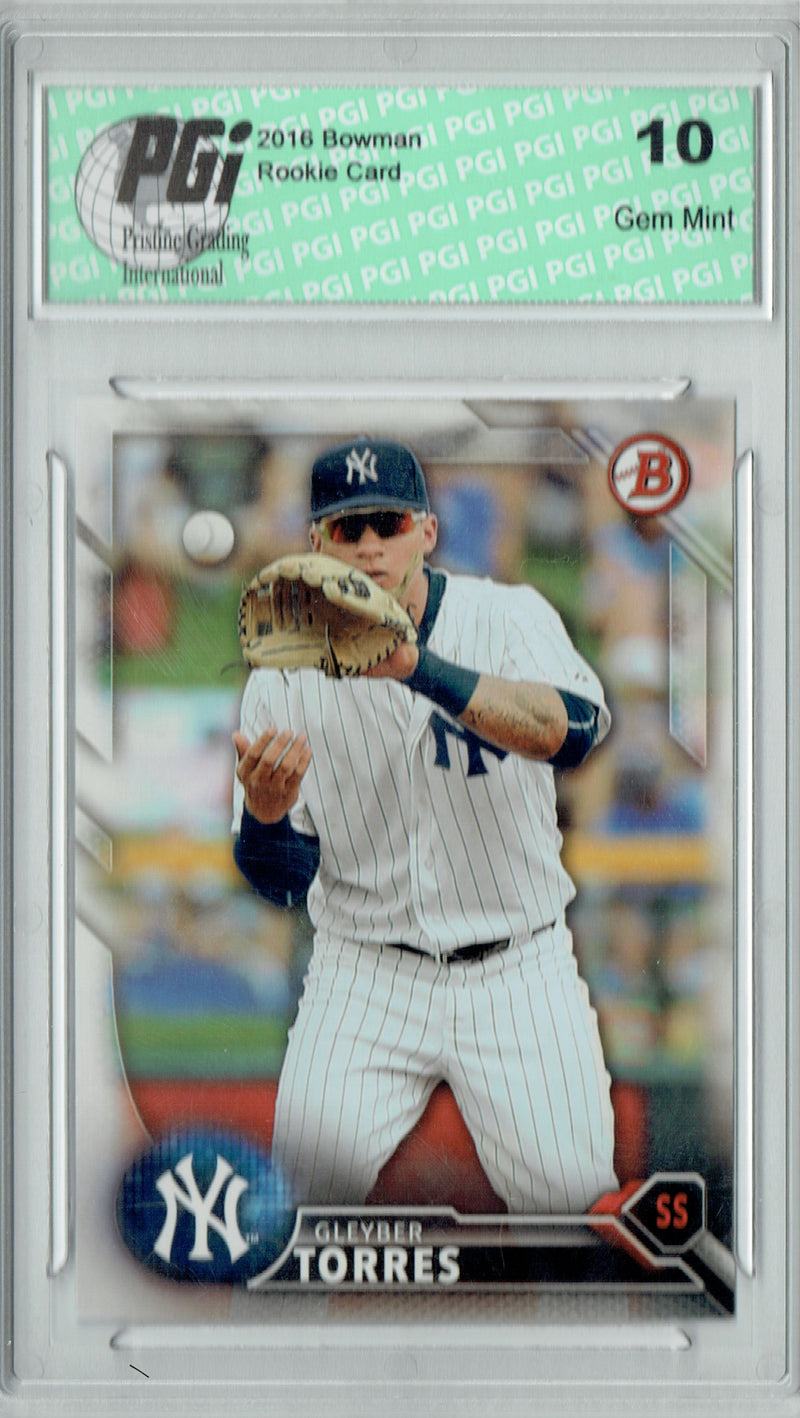 Gleyber Torres Topps Now & Bowman Rookie Card 3-Pack PGI 10
