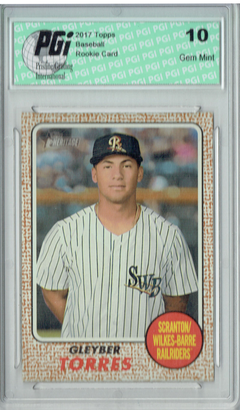 Gleyber Torres Bowman Chrome & Topps Heritage Rookie Card 2-Pack PGI 10