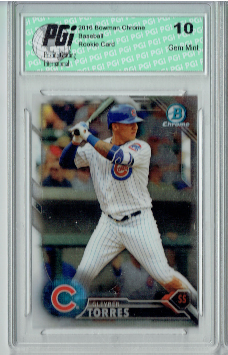 Gleyber Torres Bowman Chrome & Topps Heritage Rookie Card 2-Pack PGI 10