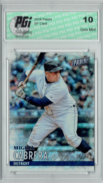 Miguel Cabrera 2016 Panini #17 Glitter SP, Only 10 Ever Made Card PGI 10