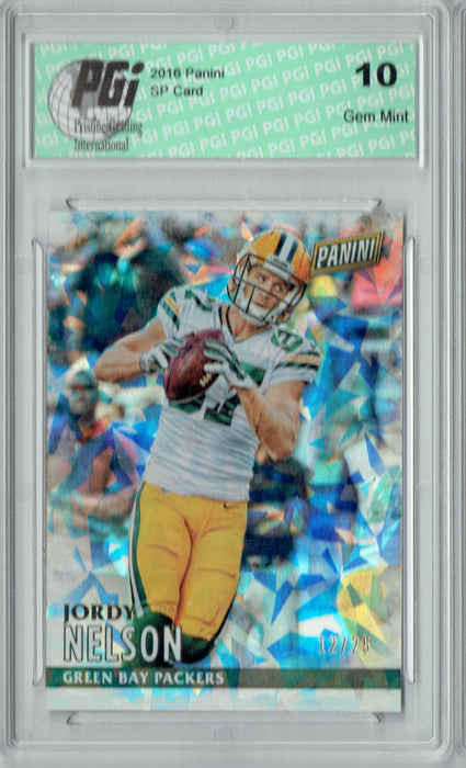 Jordy Nelson 2016 Panini #19 Cracked Ice SP, Only 25 Made Card PGI 10