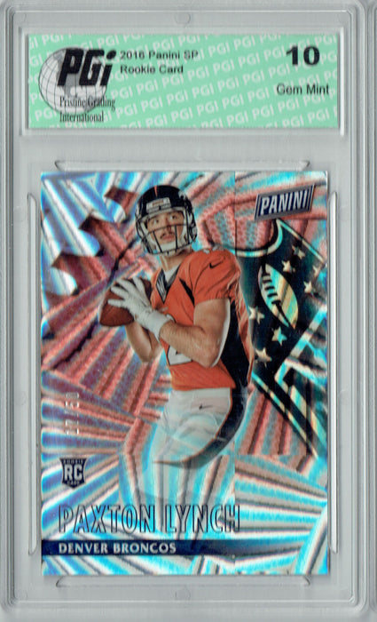 Paxton Lynch 2016 Panini #71 Lasers SP, Only 50 Made Rookie Card PGI 10