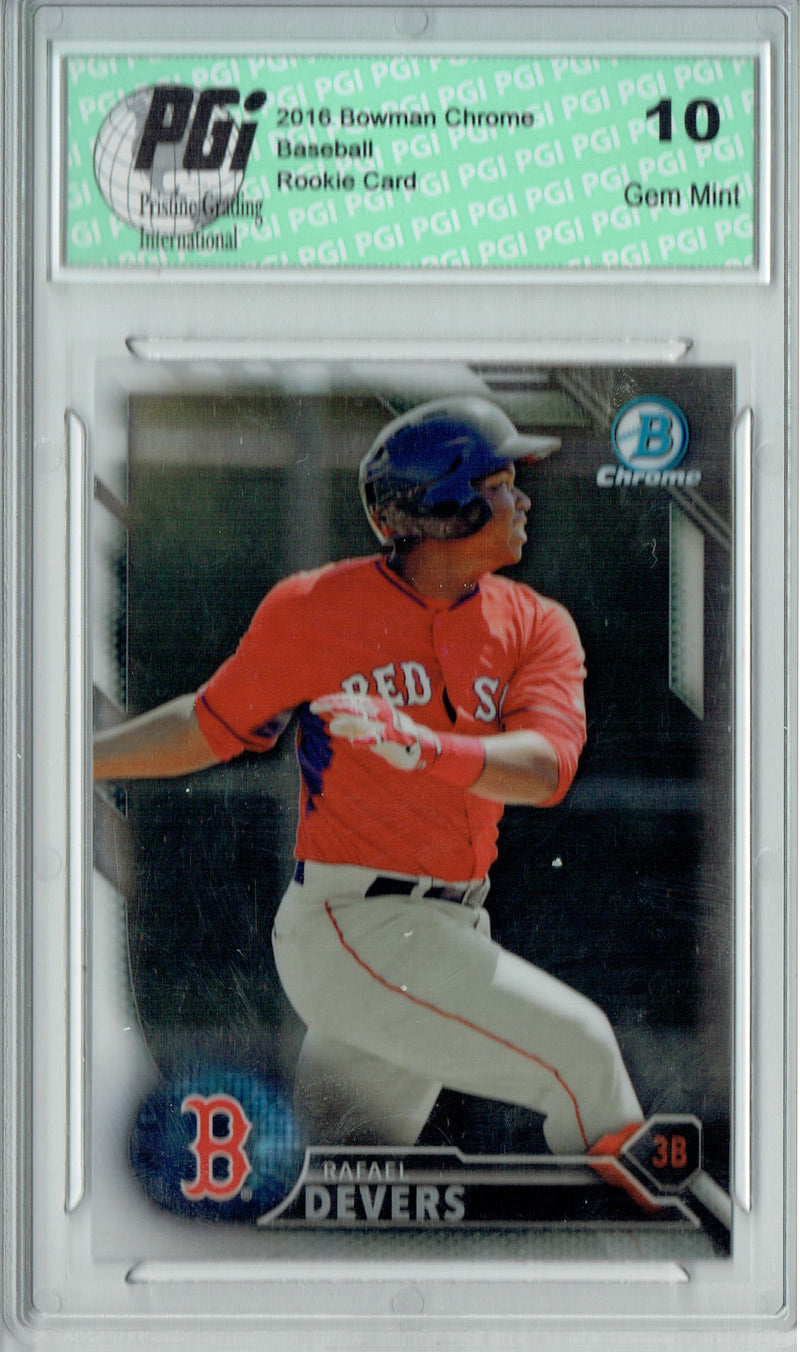 Rafael Devers 2016 Bowman Chrome #BDC-160 Rookie Card PGI 10