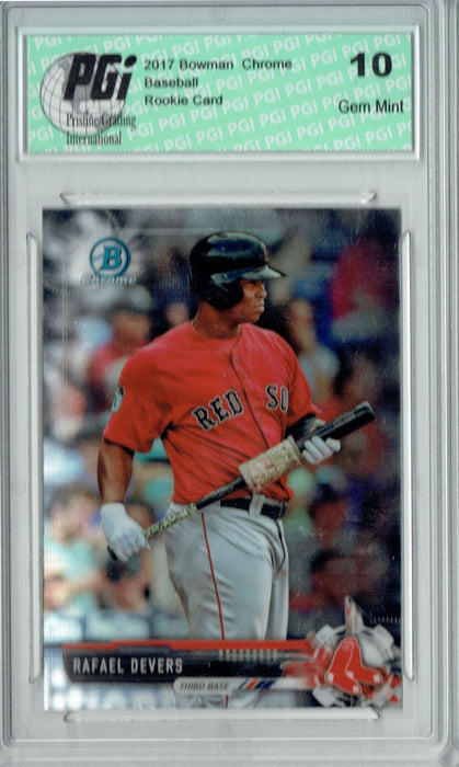 Rafael Devers 2017 Bowman Chrome #BCP188 Rookie Card PGI 10