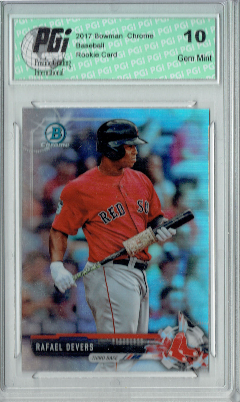 Rafael Devers 2017 Bowman Chrome #BCP188 Refractor Rookie Card PGI 10