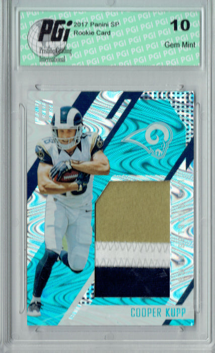 Cooper Kupp 2017 Unparalleled #RS-CK 3 Color Patch 25 Made Rookie Card PGI 10