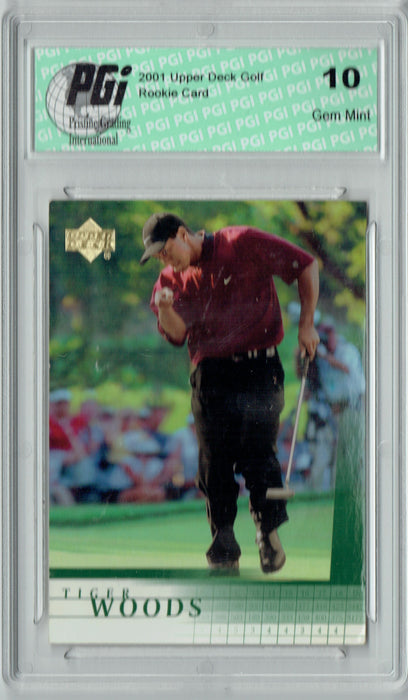 Tiger Woods 2001 Upper Deck Golf #1 Rookie Card PGI 10