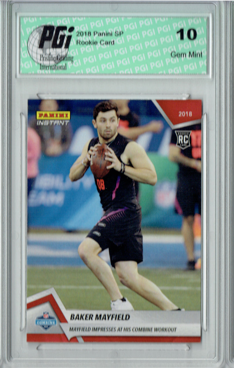 Baker Mayfield 2018 Panini Instant #6 Only 467 Made Rookie Card PGI 10