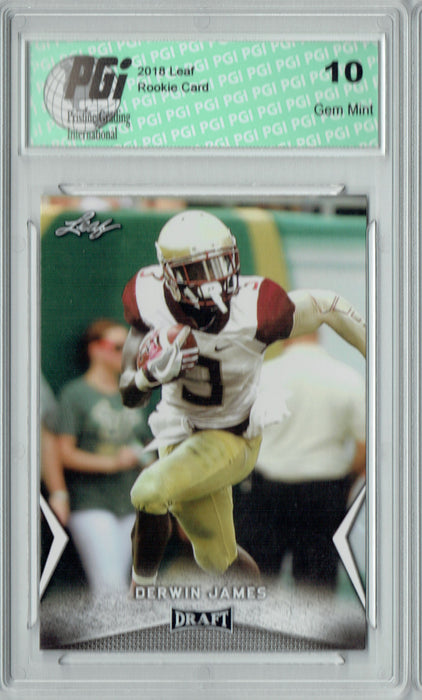 Derwin James 2018 Leaf Draft #21 Rookie Card PGI 10