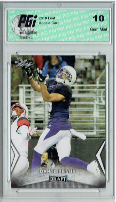 Dante Pettis 2018 Leaf Draft #15 Rookie Card PGI 10