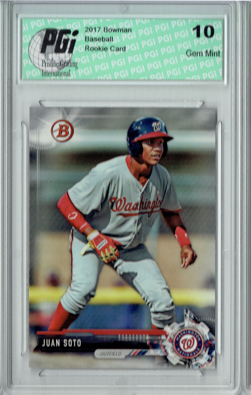 Juan Soto 2018 Topps Now & 2017 Bowman Rookie Card 2-Pack PGI 10