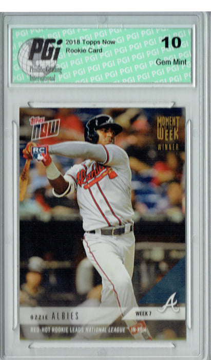 Ozzie Albies 2018 Topps Now #MOW-7W Gold Winner 1276 Made Rookie Card PGI 10