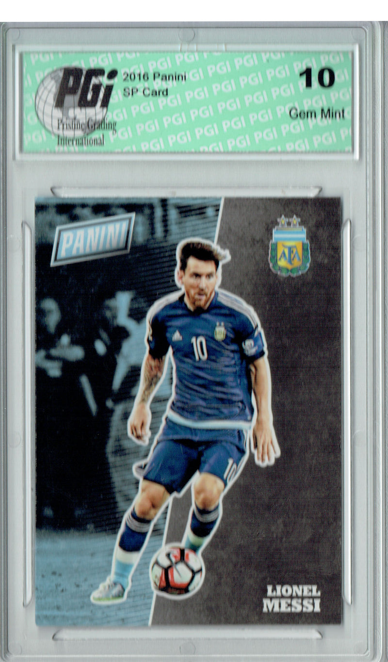 Lionel Messi 2016 Panini SP #S1 Argentina World Cup Card PGI 10