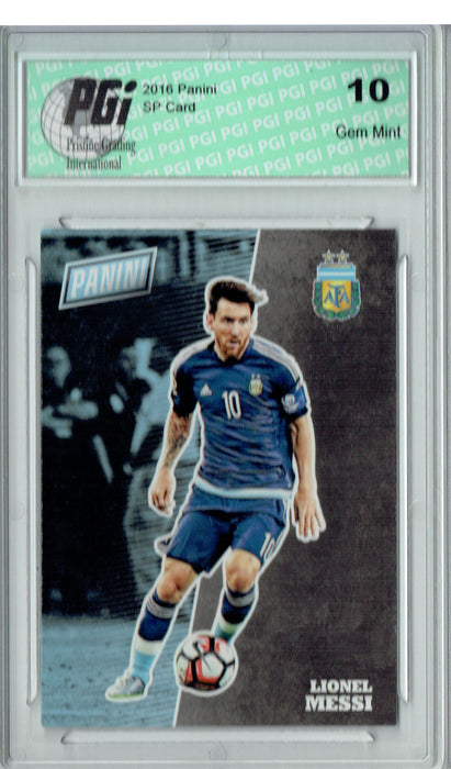 Lionel Messi 2016 Panini SP #S1 Argentina World Cup Card PGI 10
