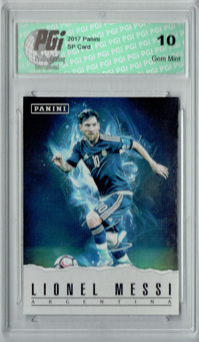 Lionel Messi 2017 Panini SP #8 Short Print Card PGI 10