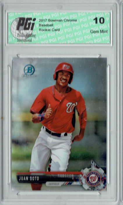 Juan Soto 2017 Bowman Chrome #BCP180 Rookie Card PGI 10