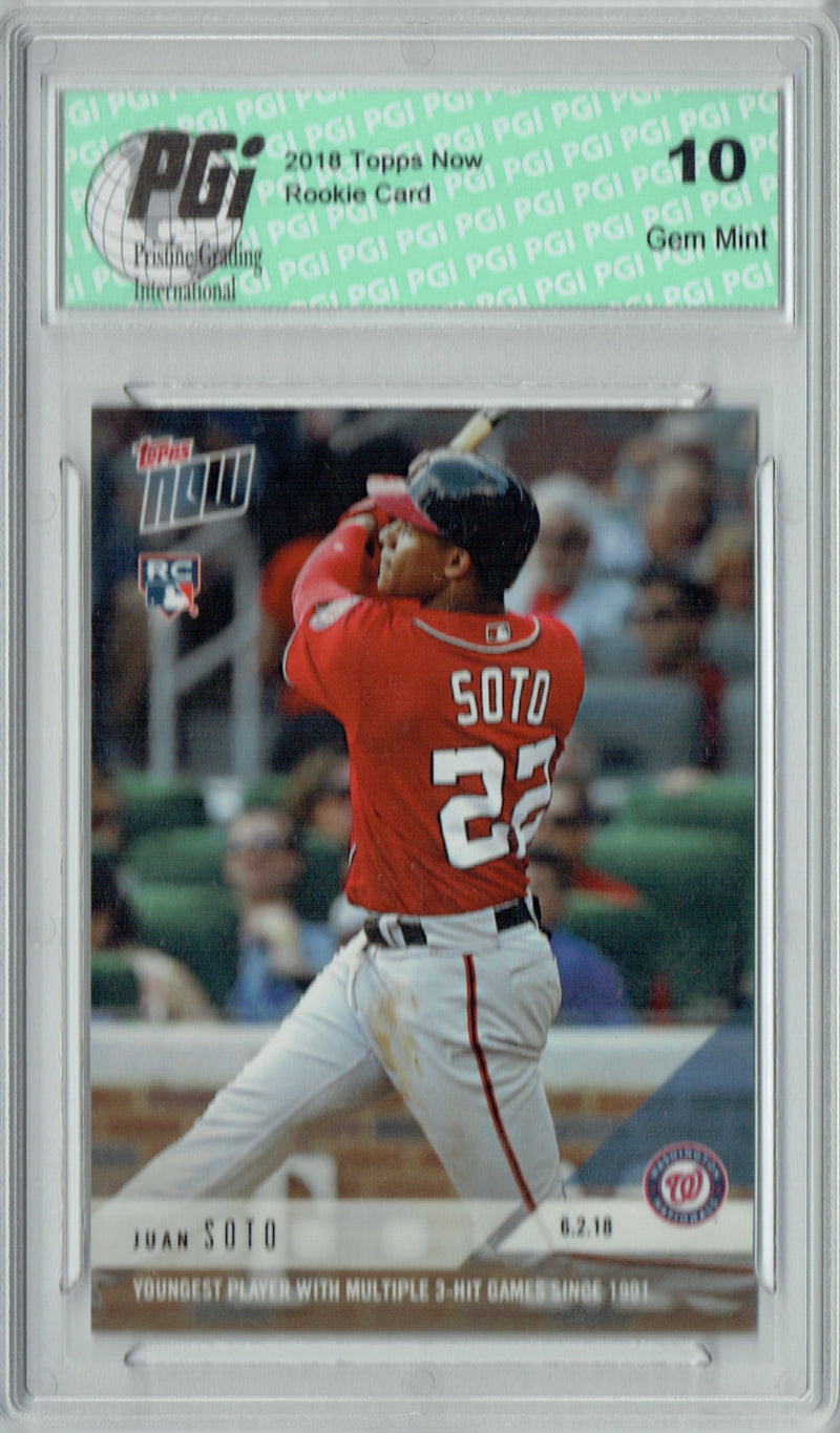 Juan Soto 2018 Topps Now & 2017 Bowman Rookie Card 2-Pack PGI 10