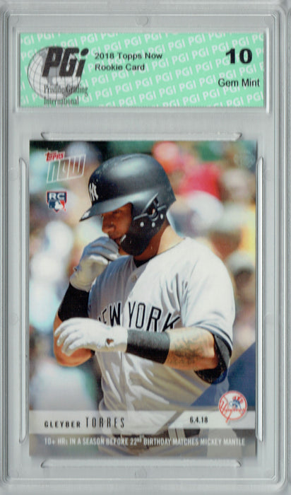 Gleyber Torres 2018 Topps Now #288 10+ HR Only 2,823 Made Rookie Card PGI 10